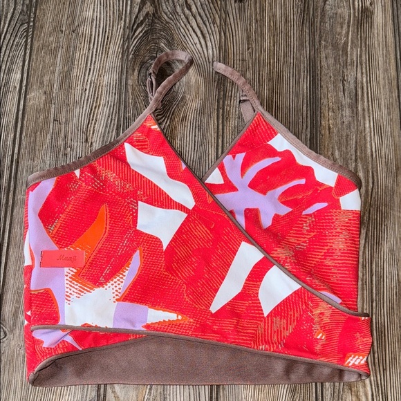 Maaji Wrap Bikini Top xl stretch reversible adjustable strap bralette style - Picture 1 of 4